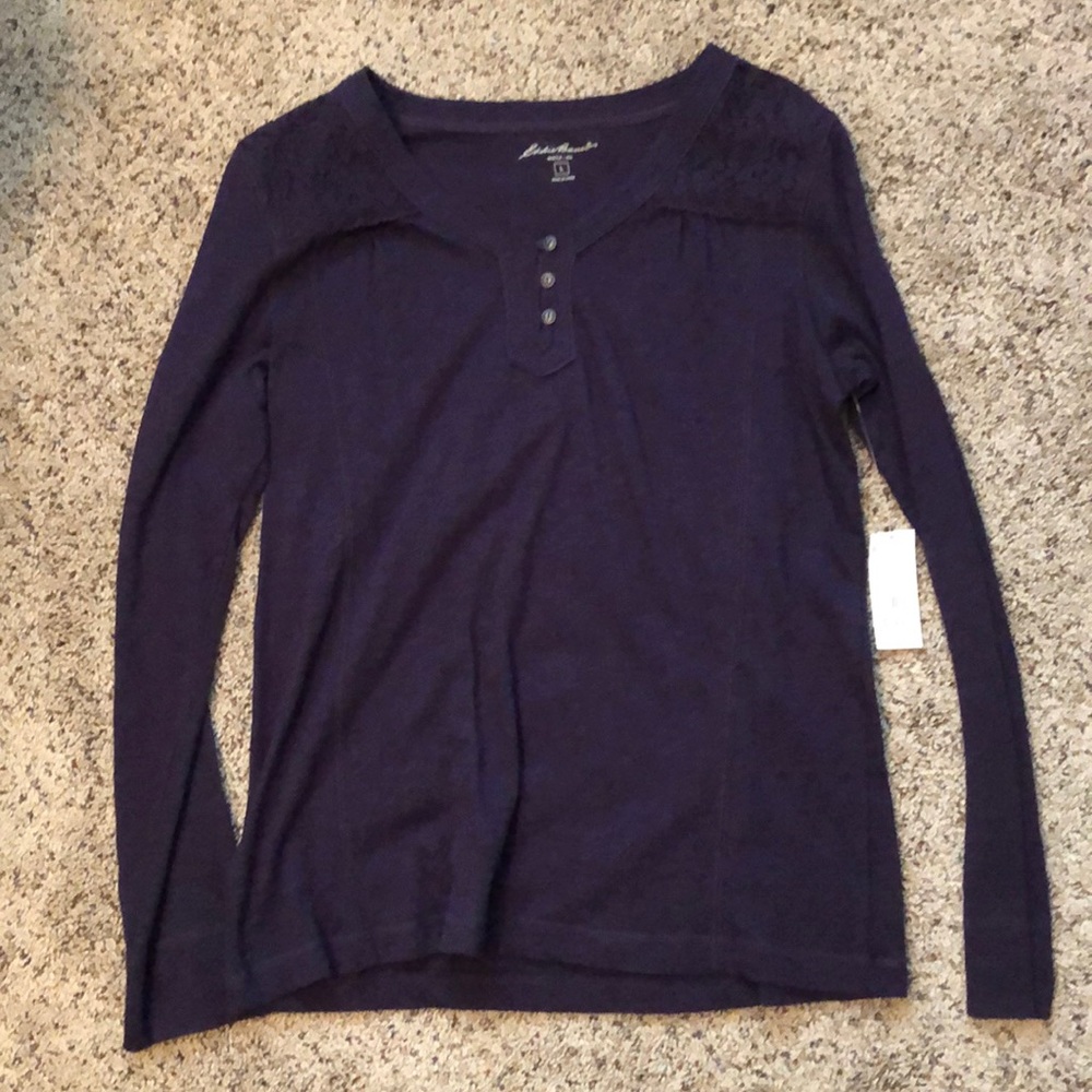 Eddie Bauer Purple Long Sleeve Top